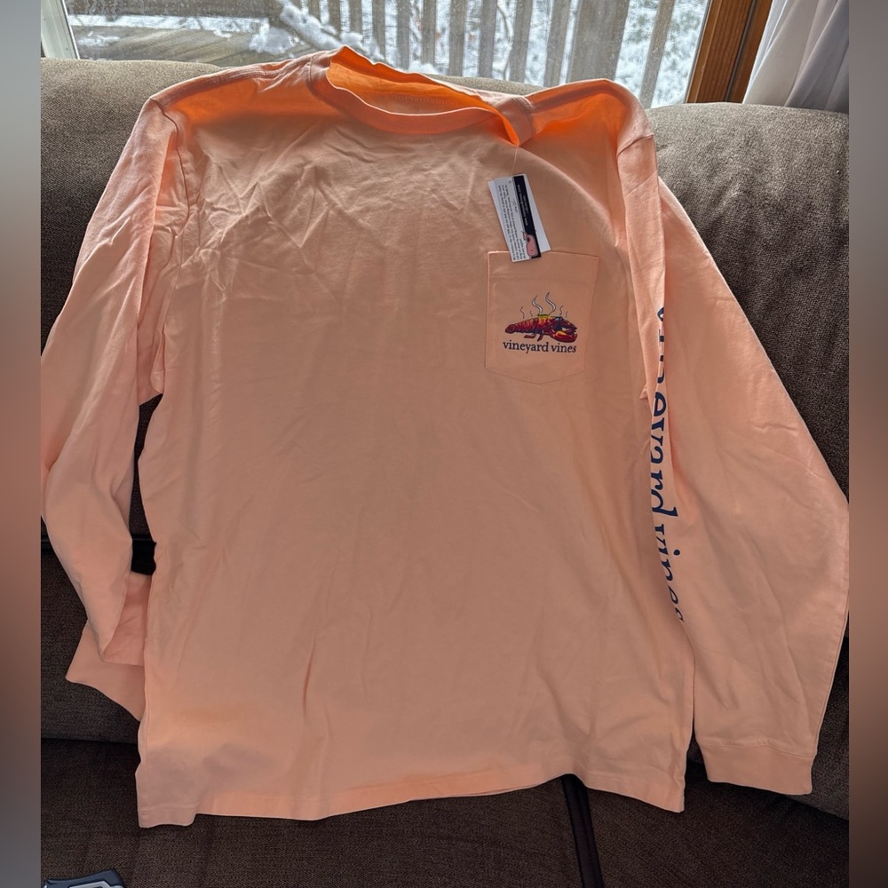 NWT Vineyard Vines Lobster Bake Peach Summer Beach Butter Lemon Orange LARGE